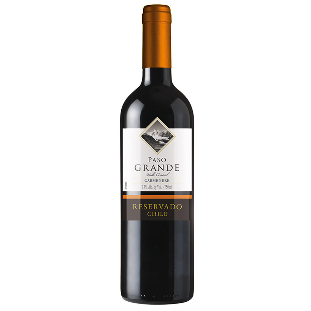 VINHO CHILENO PASO GRANDE RESERVADO 750ML – CARMENERE